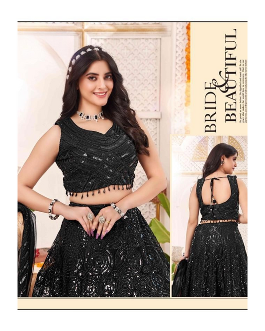 Gorgeous black lehenga choli set