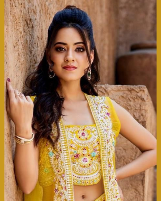 Indo-western Plazo Set with Shrug