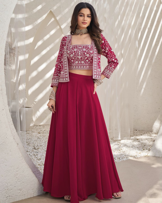 Indo-western Plazo Set with Koti