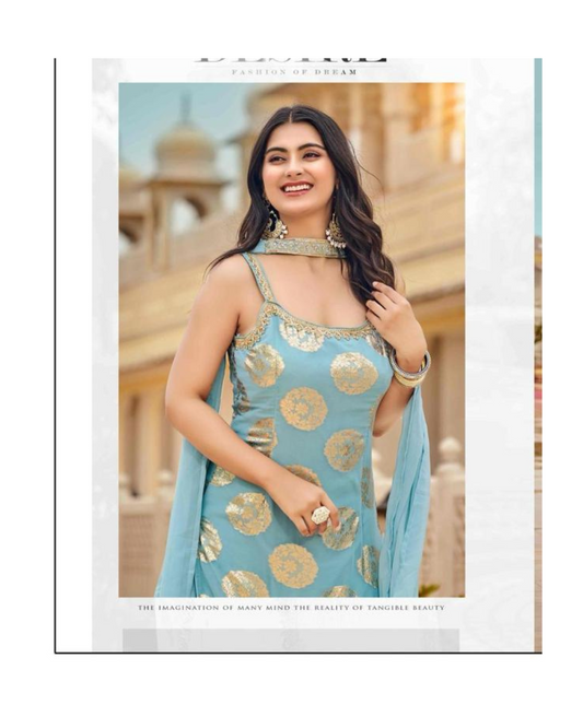 Elegant blue Plazo Suit