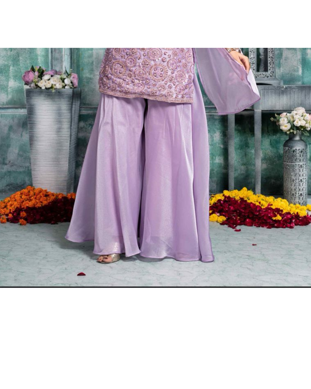 Elegant Lavender Plazo Suit