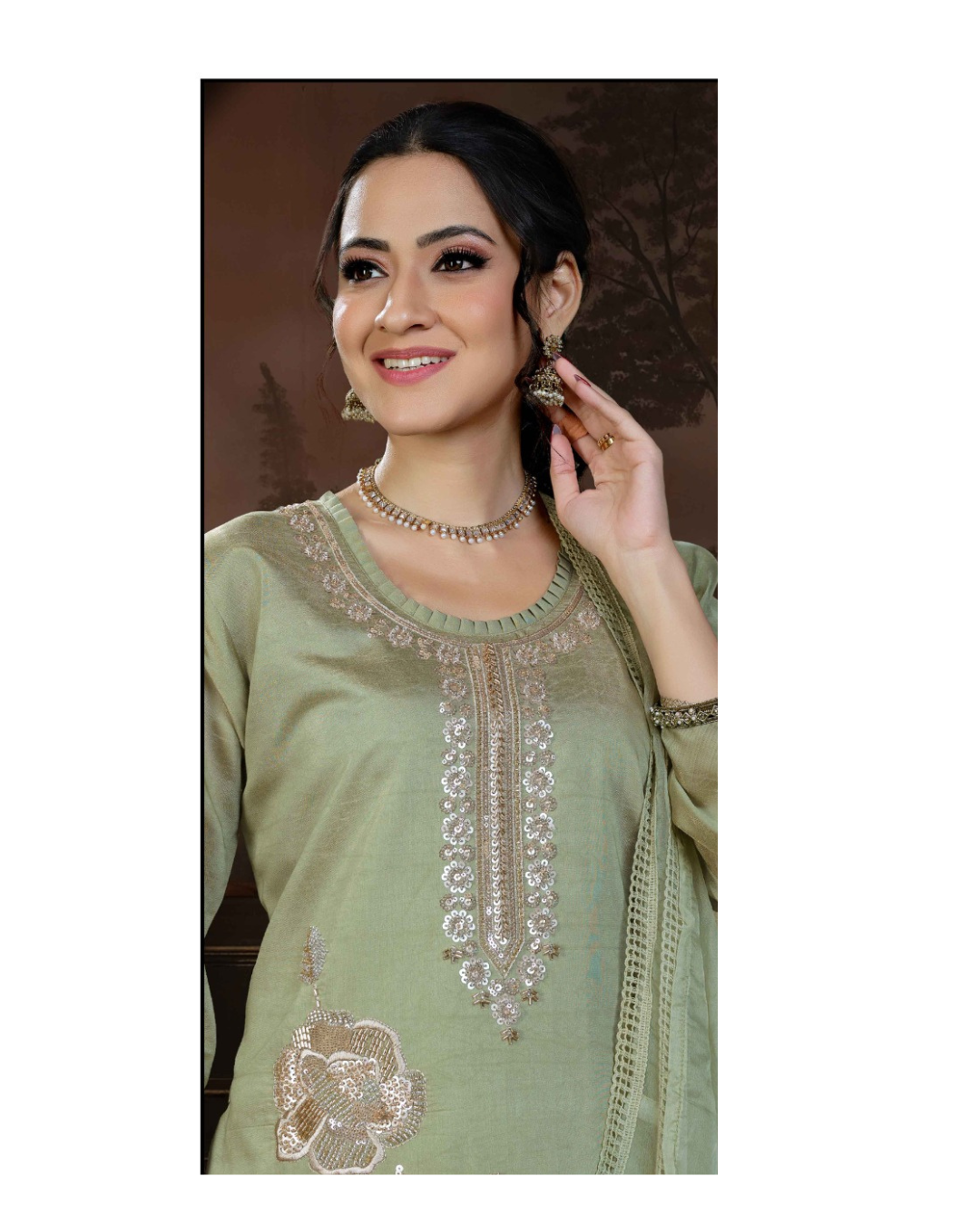 Elegant Silver straight-cut suit