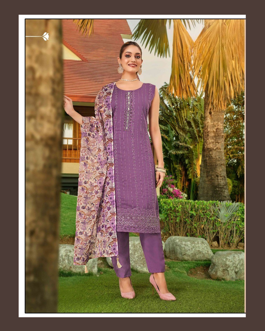 Lavender Straight-cut suit