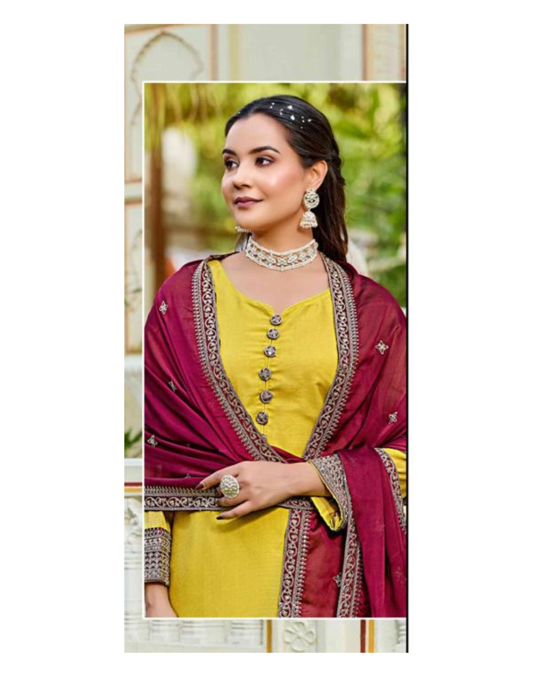 Mustard yellow straight-cut suit