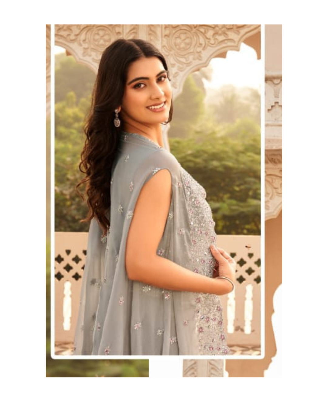 Indo-western Plazo Set with Shrug