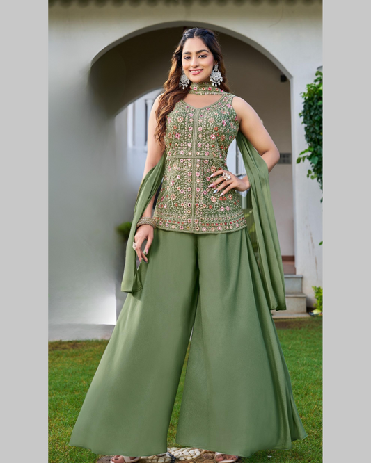 Indo-western Plazo Set
