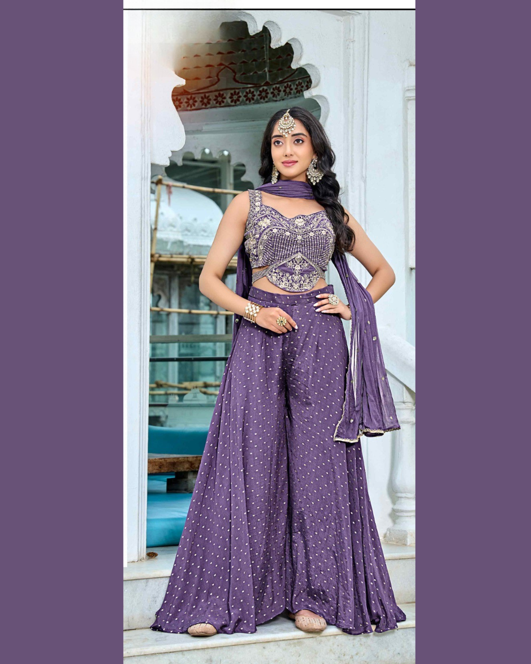 Indo-western Plazo Set