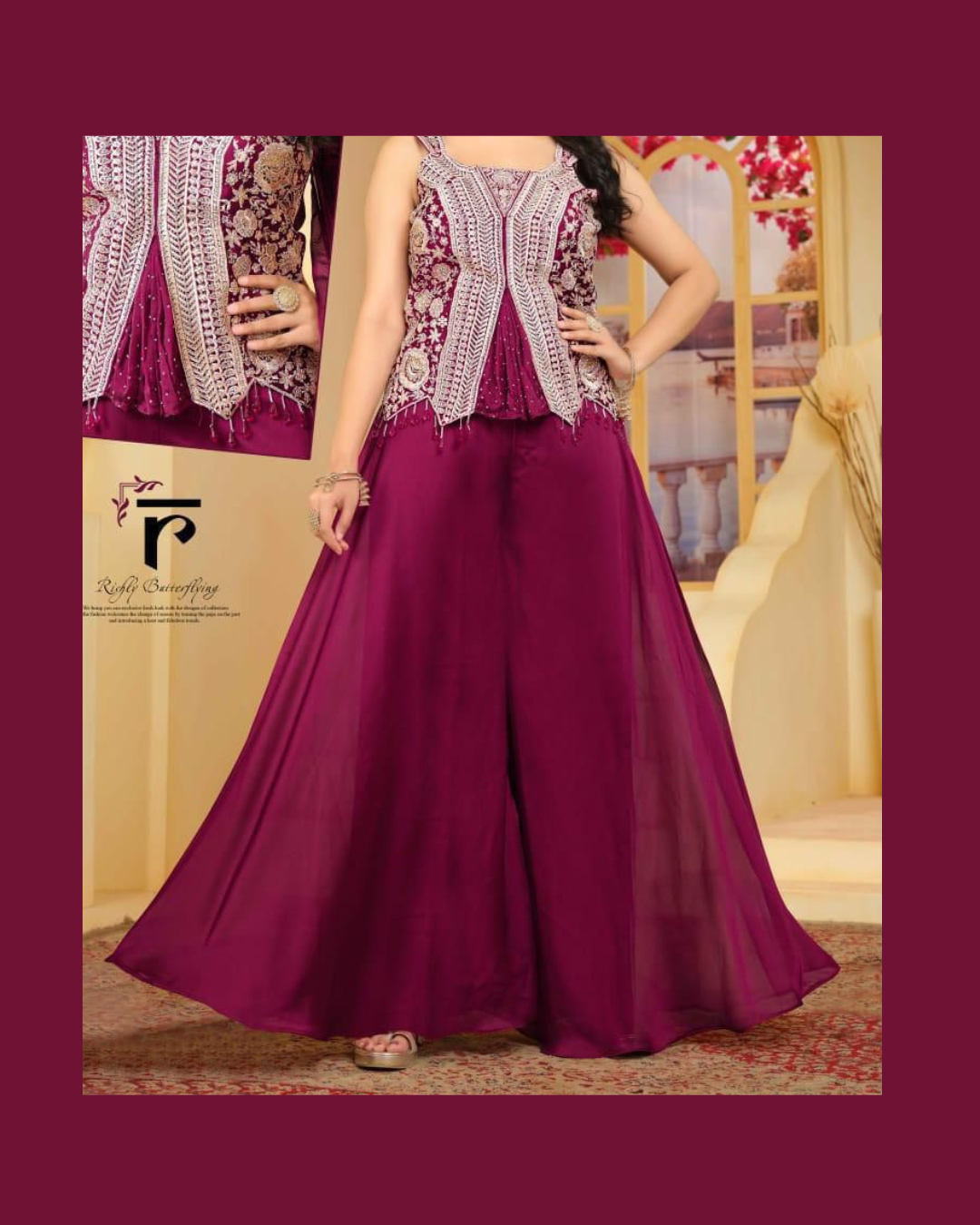 Indo-western Plazo Set