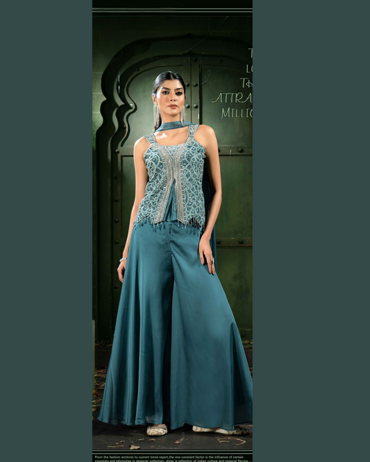 Indo-western Plazo Set