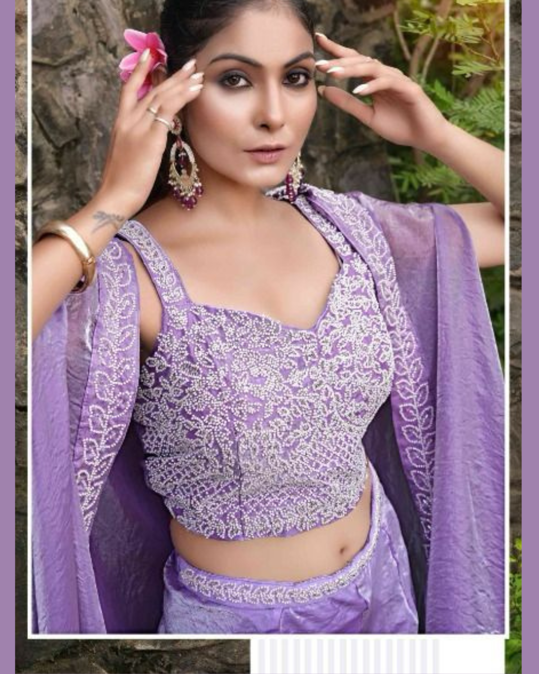Indo-western Plazo Set with Shrug