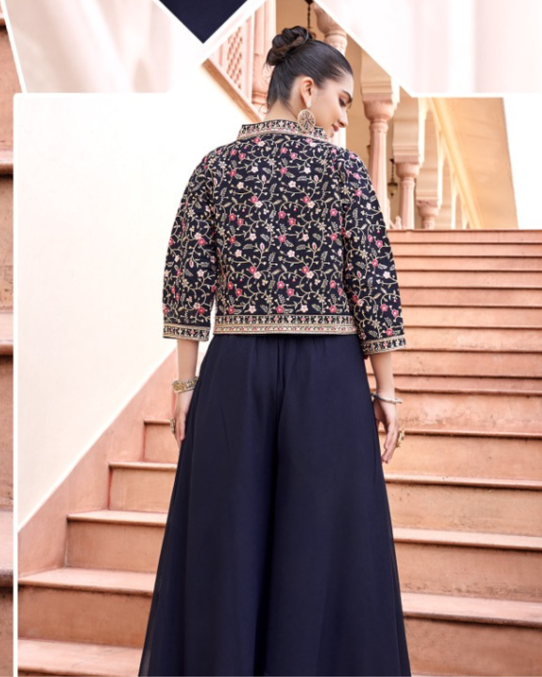 Indo-western Plazo Set with Koti