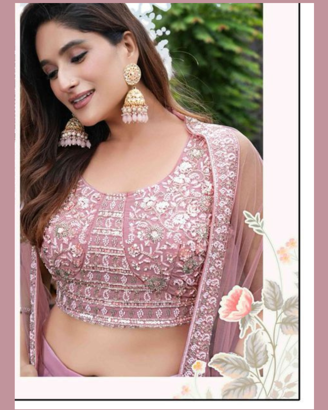Indo-western saree with shrug