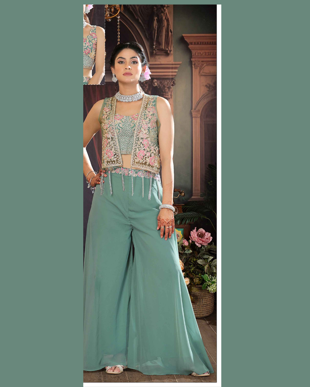 Indo-western Plazo Set with Koti
